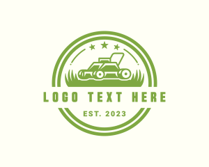 Trimming - Lawn Mower Field Landscaping logo design