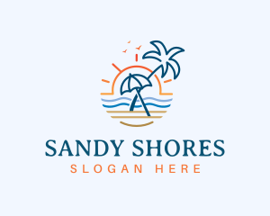 Sunset Beach Resort logo design