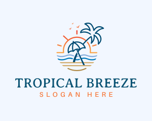 Sunset Beach Resort logo design