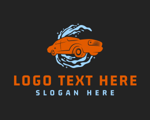 Orange - Car Water Cleaning logo design