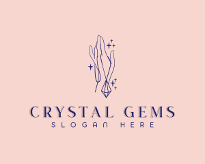 Crystal Hand Pendant logo design