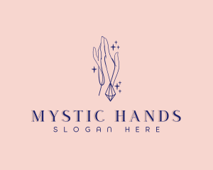 Crystal Hand Pendant logo design