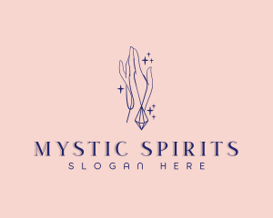 Crystal Hand Pendant logo design