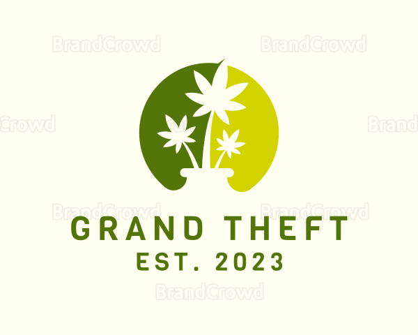 Cannabis Plant Weed Logo