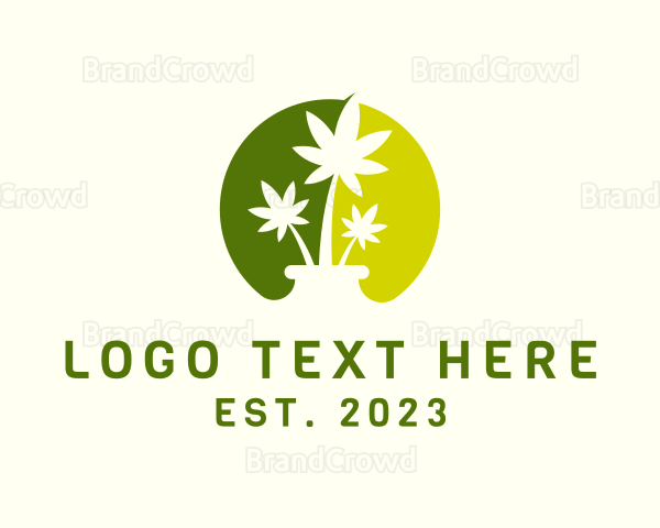 Cannabis Plant Weed Logo