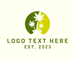 Weed - Cannabis Plant Weed logo design