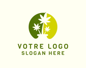 Cannabis Plant Weed Logo