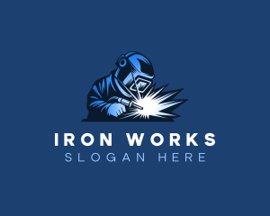Iron - Welder Industrial Fabrication logo design