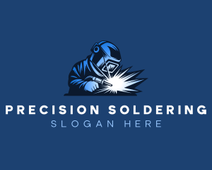 Soldering - Welder Industrial Fabrication logo design