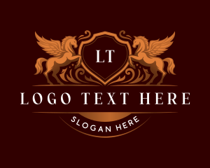 Elegant - Elegant Stallion Horse Wing logo design