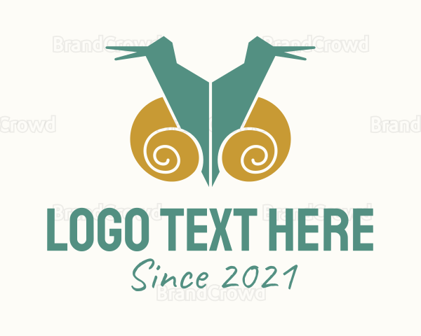 Twin Snail Silhouette Logo