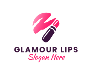Lipstick - Pink Beauty Lipstick logo design