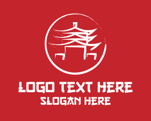 Asian Country - Asian Pagoda Temple logo design