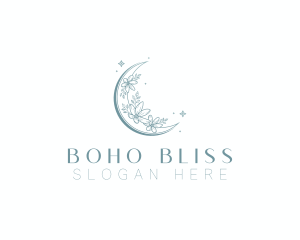 Holistic Floral Moon logo design