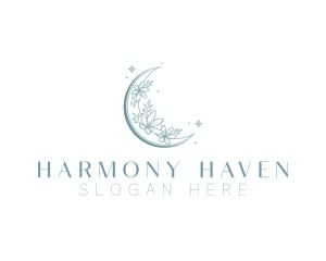 Holistic Floral Moon logo design