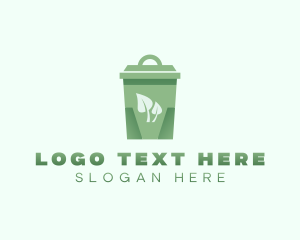 Recycling Bin - Trash Garbage Disposal logo design