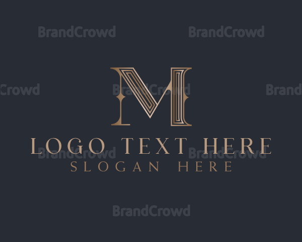 Luxury Elegant Decorative Letter M Logo