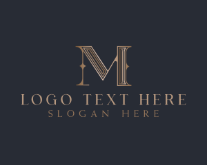 Luxury Elegant Decorative Letter M logo design