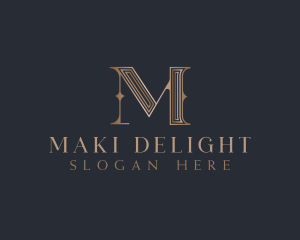 Luxury Elegant Decorative Letter M logo design