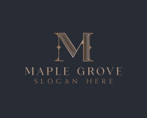 Luxury Elegant Decorative Letter M logo design