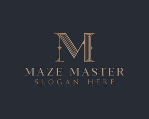 Luxury Elegant Decorative Letter M logo design