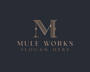 Luxury Elegant Decorative Letter M logo design