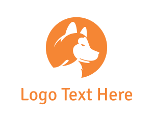 Fashion - Orange Dog Circle logo design