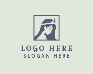 Queen - Gray Elegant Goddess logo design