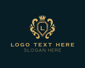 Luxury - Crown Shield Monarchy logo design