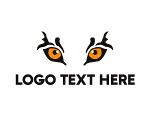 Fierce - Orange Tiger Eyes logo design