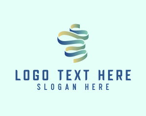 Logistics - Isometric Ribbon Swirl logo design