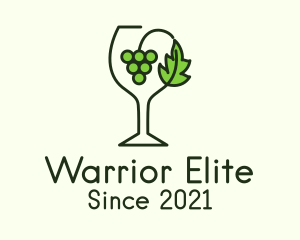 Wine Tasting - Grape Leaf Glass logo design