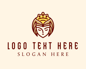 Hair Stylist - Regal Princess Crown logo design