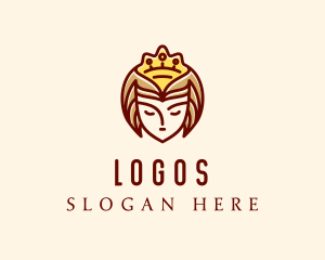 Kingdom - Regal Princess Crown logo design