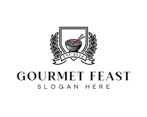 Gourmet Cuisine Noodles logo design