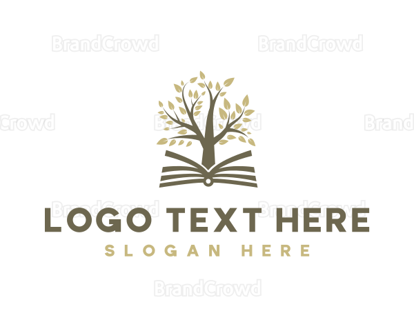 Book Educational Tree Logo