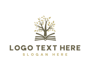 Book - Book Educational Tree logo design