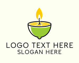 Light - Citronella Lemon Candle logo design