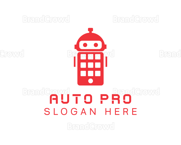 Mobile Phone Robot Logo