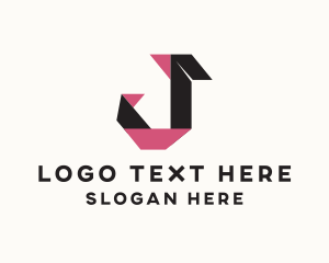 Creative Origami Multimedia Letter J logo design