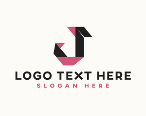 Stylist - Creative Origami Letter J logo design