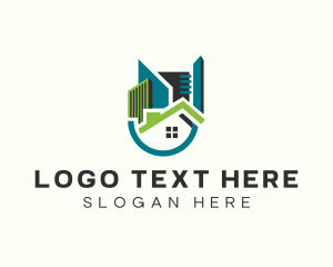 Logistic Hub - Apartment Housing Real Estate logo design