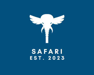 Safari Elephant Wings logo design