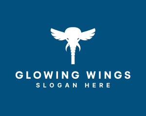 Safari Elephant Wings logo design