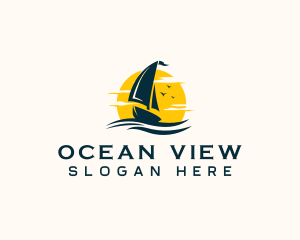 Ocean Boat Sailing logo design