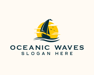 Vessel - Ocean Boat Sailing logo design