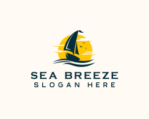 Ocean Boat Sailing logo design