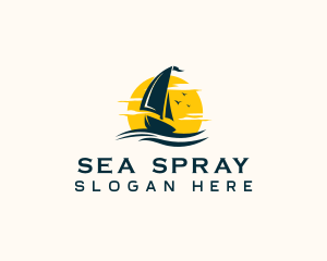 Ocean Boat Sailing logo design