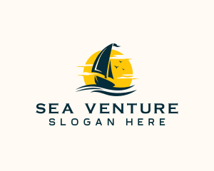 Ocean Boat Sailing logo design