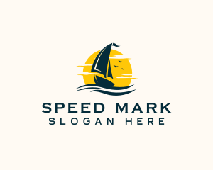 Ocean Boat Sailing logo design